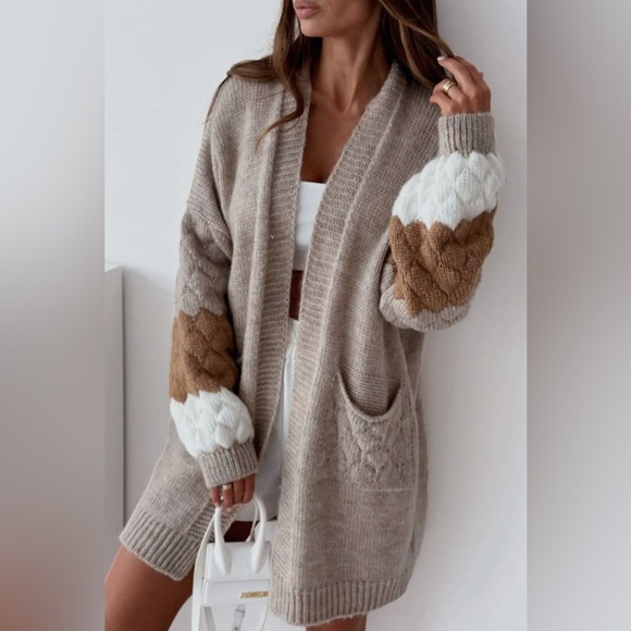 #18 Demi Fall Cardigan-Brown - Picture 3 of 6